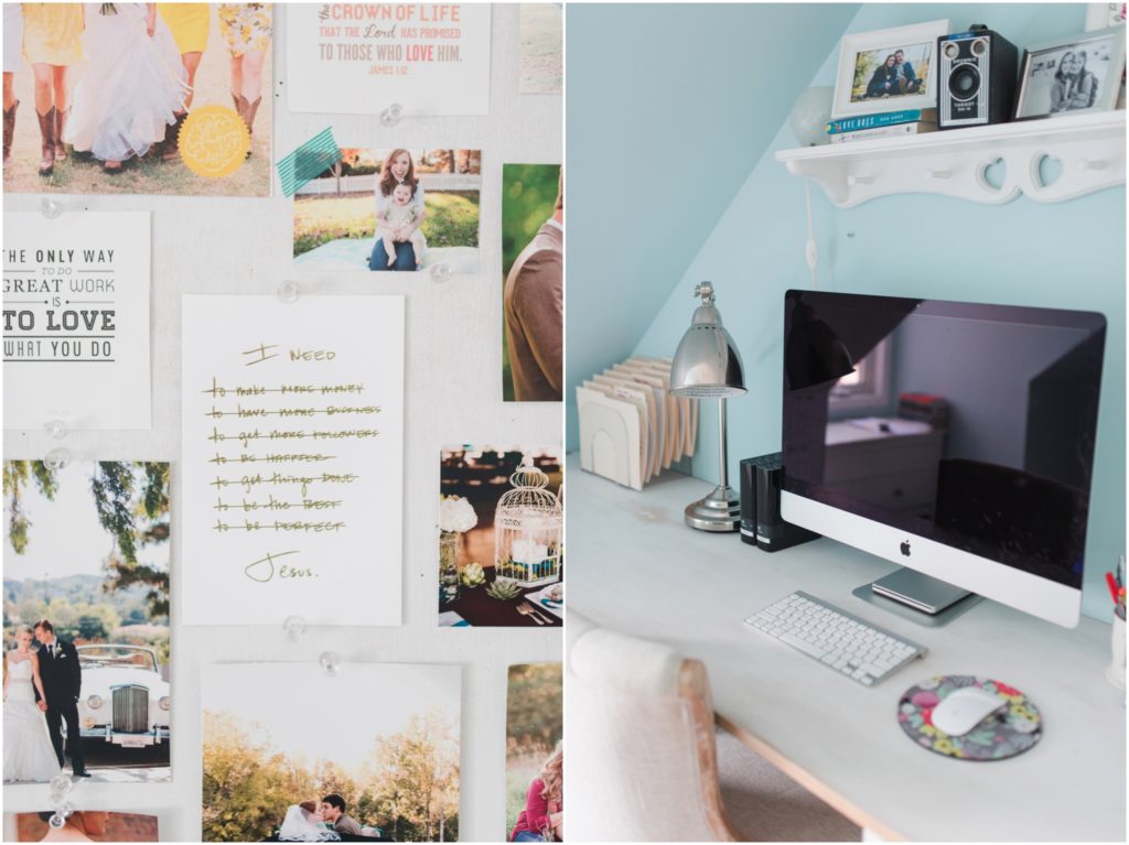 photographer home office teal